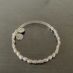 Alex and Ani gunmetal tone bead bracelet wrap